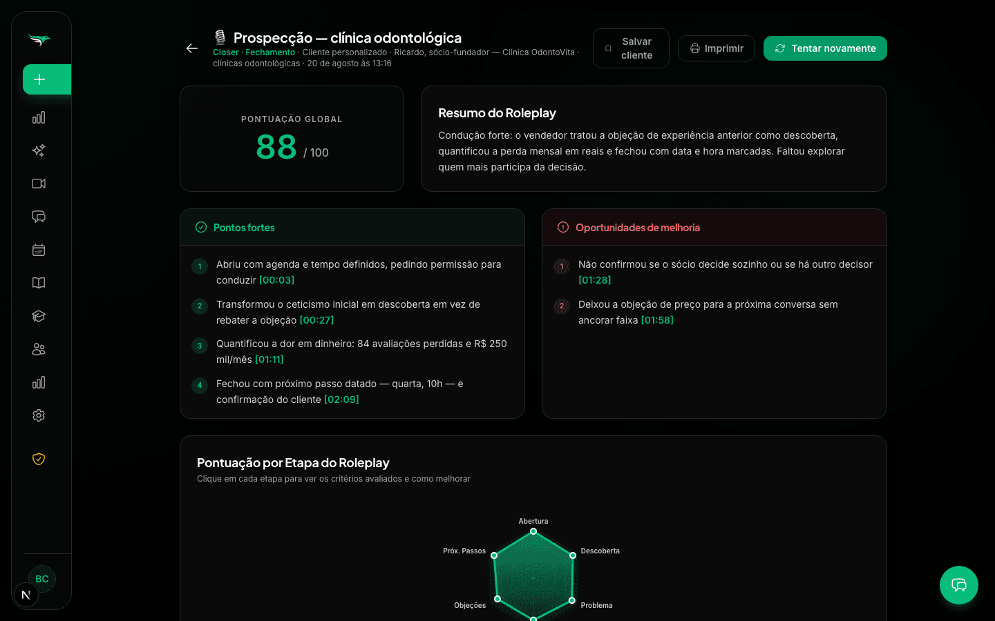 Closerfy — Centro de Treinamento com IA